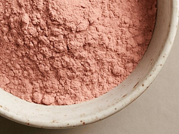 Strawberry egg white powder in a bowl